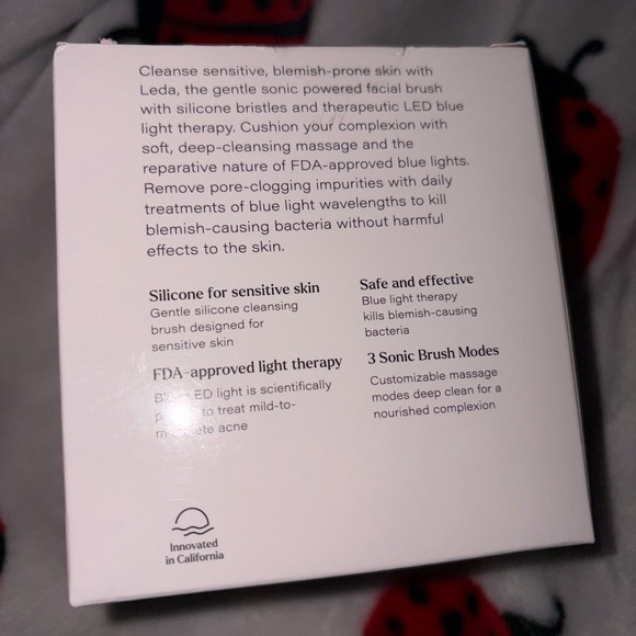 NIB VANITY PLANET Anti-Aging Leda Blue LED Sonic Facial Brush - "New" - Picture 6 of 8